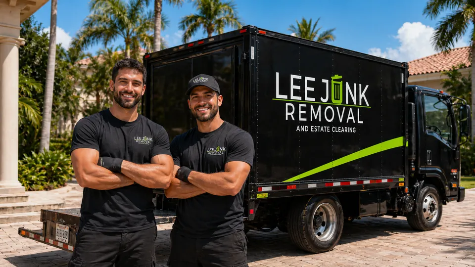 Crew portrait in front of truck